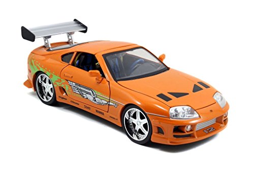 Jada Toys – 97505OR – Modellauto Toyota Supra – Fast and Furious – Maßstab 1:18 – Orange von Jada Toys
