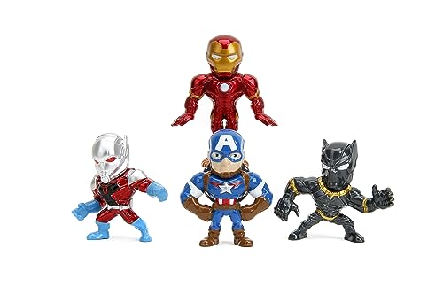Jada Toys Pop-Kultur Sammelfiguren Set – Die-Cast Avengers 4-Pack Figuren 2,5", Iron Man, Captain America, Black Panther, Ant-Man Jada Toys Pop-Kultur Sammelfiguren Set – Die-Cast Avengers 4-Pack Figuren 2,5", Iron Man, Captain America, Black Panther, Ant-Man von Jada Toys
