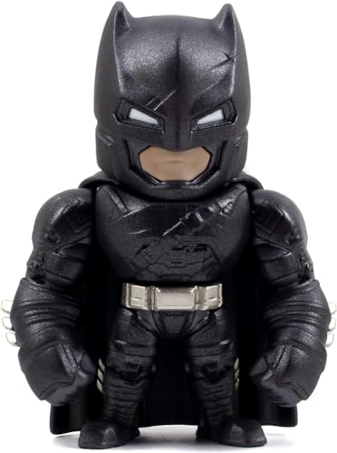 Jada Toys DC Armored Batman Figur (10 cm) - Superhelden-Actionfigur aus Batman v Superman mit Maske und Rüstung, Sammelfigur aus Metall für Fans und Kinder ab 8 Jahre, Schwarz von Jada
