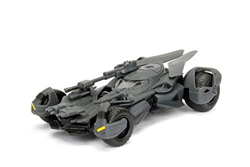 Jada Toys Batman Justice League Batmobil, Spielzeugauto, Modellauto, Die-cast, zu öffnende Türen, Maßstab 1:32, schwarz von Jada Toys