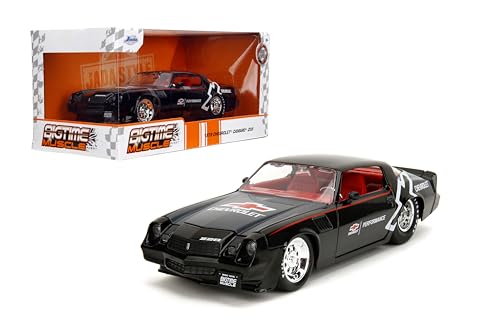 Jada Toys Bigtime Muscle 1:24 1979 Chevy Camaro Druckguss-Auto, Spielzeug für Kinder und Erwachsene (schwarz) von Jada Toys
