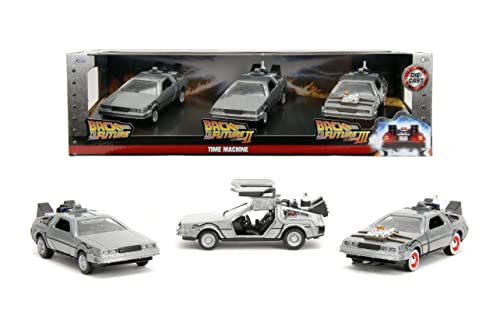 Jada Toys – DMC De Lorean Time Machine 3-Pack – Back to The Futur – 1/32 Jada Toys – DMC De Lorean Time Machine 3-Pack – Back to The Futur – 1/32 von Jada Toys