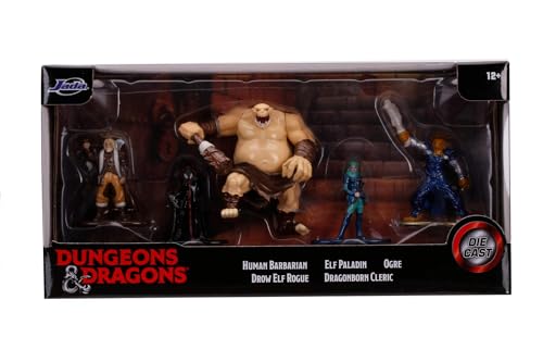 Jada Toys Dungeons & Dragons Nanofigs 5er-Set Nano Sammelfiguren aus Die-Cast, Human Barbarian, Elf Paladin, Drow Elf Rogue, Dragonborn Cleric, Ogre, Spielzeugfiguren, 5 Stück/Set, 4 cm, ab 12 Jahren Jada Toys Dungeons & Dragons Nanofigs 5er-Set Nano Sammelfiguren aus Die-Cast, Human Barbarian, Elf Paladin, Drow Elf Rogue, Dragonborn Cleric, Ogre, Spielzeugfiguren, 5 Stück/Set, 4 cm, ab 12 Jahren von Jada Toys