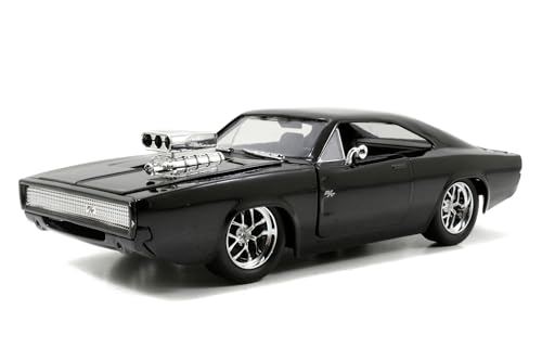 Jada Toys Fast & Furious Dom's 1970 Dodge Charger R/T, Auto, Spielzeugauto aus Die-cast, öffnende Türen, Kofferraum & Motorhaube, Maßstab 1:24, glänzend schwarz Jada Toys Fast & Furious Dom's 1970 Dodge Charger R/T, Auto, Spielzeugauto aus Die-cast, öffnende Türen, Kofferraum & Motorhaube, Maßstab 1:24, glänzend schwarz von Jada Toys