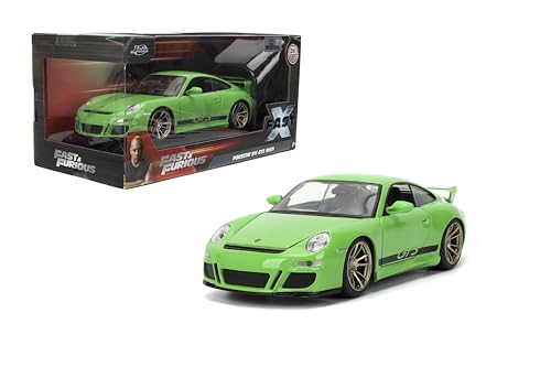 Jada Toys Fast & Furious Maßstab 1:24 Druckguss 2007 Porsche 911 GT3 – Türen zum Öffnen, detaillierter Innenraum, Gummireifen – Sammlerstück ab 8 Jahren – Authentisch von Fast X von Jada Toys