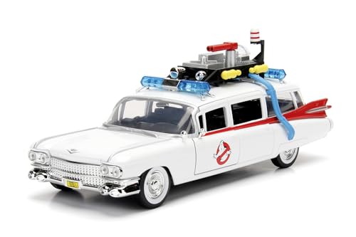 Jada Toys Ghostbuster ECTO-1, Modellauto, Spielzeugauto aus Die-cast, öffnende Türen, Kofferraum & Motorhaube, Maßstab 1:24, weiß Jada Toys Ghostbuster ECTO-1, Modellauto, Spielzeugauto aus Die-cast, öffnende Türen, Kofferraum & Motorhaube, Maßstab 1:24, weiß von Jada