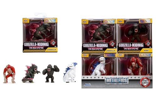 Jada Toys Godzilla x Kong Figur (1x Sammelfigur aus Metall, zufällige Auswahl) - 1 von 4 MonsterVerse Figuren (Godzilla, King Kong, Shimo, Skar), je 6,5 cm, für Fans und Sammler ab 8 Jahre, Wave 1 Jada Toys Godzilla x Kong Figur (1x Sammelfigur aus Metall, zufällige Auswahl) - 1 von 4 MonsterVerse Figuren (Godzilla, King Kong, Shimo, Skar), je 6,5 cm, für Fans und Sammler ab 8 Jahre, Wave 1 von Jada Toys