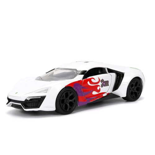 Jada Toys Joker Auto Lykan HyperSport mit DC Artwork (13,5 cm) - Modellauto aus Metall mit Türen zum Öffnen, Spielzeug-Fahrzeug für Fans und Sammler ab 8 Jahre von Jada Toys