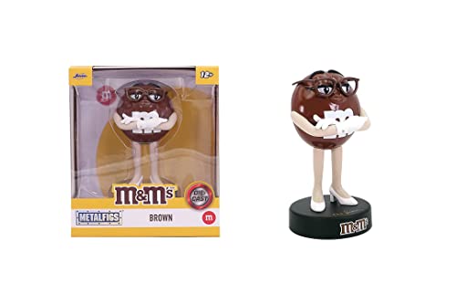 Jada Toys M&Ms Figur Brown (10 cm) - braune M&M`s Sammelfigur aus Metall mit Metallic-Lack, dekorativer Fanartikel für Sammler & Schokoladen-Liebhaber, Braun von Jada Toys