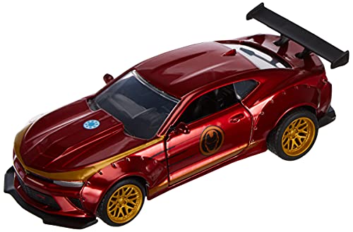 Jada Toys Marvel Iron Man 2016 Chevy Camaro SS, aus Zinkdruckguss, öffnende Türen, rot/gold von Jada Toys