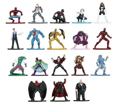 Jada Toys Marvel Spider-Man Serie 9, Druckguss-Figuren, Spielzeug für Kinder und Erwachsene, 18 Stück von Jada
