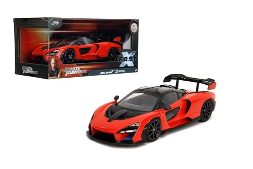 Jada Toys McLaren Senna - Fast & Furious Druckguss-Fahrzeug im Maßstab 1:24 - Detaillierter Innenraum, zu öffnende Motorhaube, Türen und Kofferraum - Sammlerstück, Modellauto für Kinder ab 8 Jahren, Jada Toys McLaren Senna - Fast & Furious Druckguss-Fahrzeug im Maßstab 1:24 - Detaillierter Innenraum, zu öffnende Motorhaube, Türen und Kofferraum - Sammlerstück, Modellauto für Kinder ab 8 Jahren, von Jada Toys