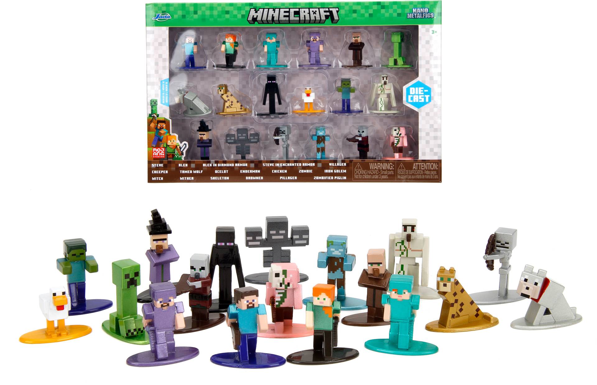 Jada Toys Minecraft Nano Multipack Figurenset 18 Teile von Minecraft