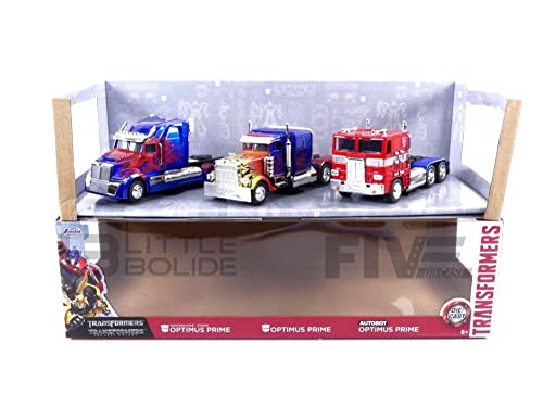 Jada Toys – Pet Optimus Prime 3 Pack – 1/32, Blau/Rot/Gelb von Jada Toys