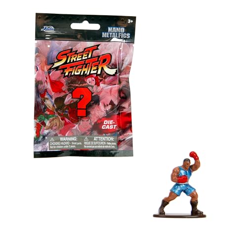 Jada Toys - Street Fighter Blind Pack Nanofigs, Welle 1, Nano Sammelfigur aus Metall, Verschiedene Modelle, 4 cm, ab 3 Jahren von Jada Toys