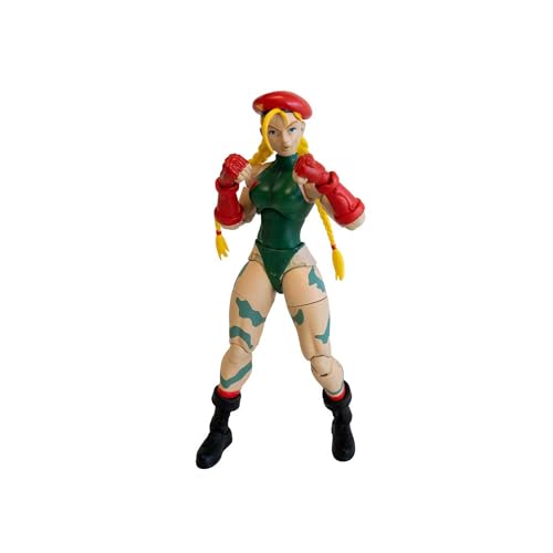 Jada Toys Street Fighter Figur Cammy (15 cm) - bewegliche Sammel- und Actionfigur aus Street Fighter 2: The Final Challengers, mit alternativem Kopf, Händen und Zubehör, ab 13 Jahre von Jada