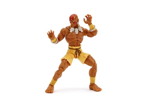 Jada Toys Street Fighter Figur Dhalsim (15 cm) - bewegliche Sammel- und Actionfigur aus Street Fighter 2: The Final Challengers, mit alternativem Kopf, Händen und Zubehör, ab 13 Jahre von Jada