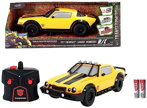 Jada Toys Transformers Bumblebee RC Auto (T7) - ferngesteuerter Chevrolet Camaro aus Transformers 7: Aufstieg der Bestien, 1:16 (28 cm), 2,4 GHz, bis 10 km/h, Spielzeugauto ab 6 Jahre von Jada
