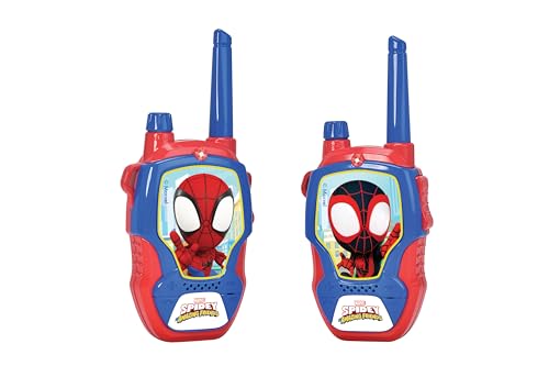 Jada Toys Marvel Spidey Walkie Talkie (2 Stück) für Kinder ab 4 Jahre - Funkgeräte zu Marvel Spidey und Seine Super-Freunde, bis 100 m Reichweite, mit Rauschunterdrückung von Jada
