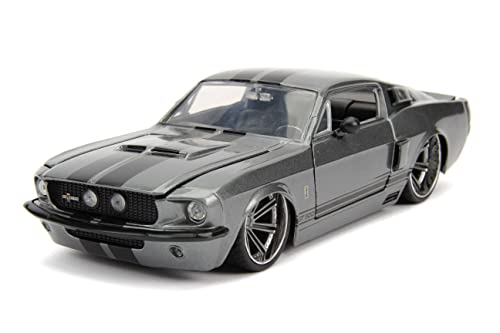 Jada kompatibel mit Ford Shelby Mustang GT 500 1967 grau metallic Modellauto 1:24 Toys von Jada