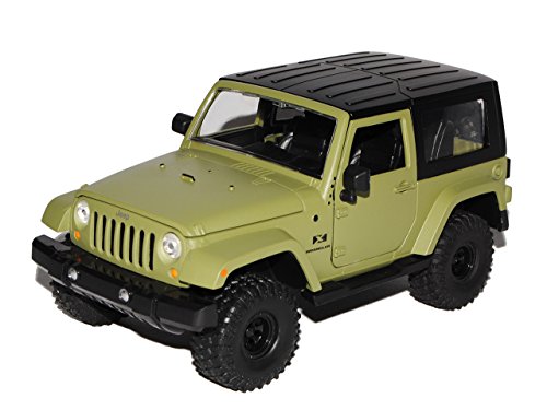 Jeep Wrangler Rubicon JK Arme Grün Ab 2007 1/24 Jada Modell Auto von Jada Toys