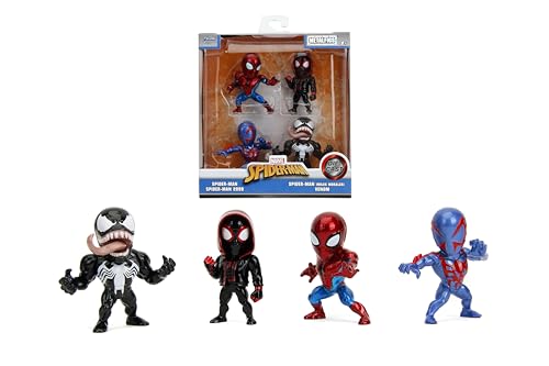 Marvel Spider-Man 6,3 cm 4er-Pack Druckguss-Figuren, Spielzeug für Kinder und Erwachsene Marvel Spider-Man 6,3 cm 4er-Pack Druckguss-Figuren, Spielzeug für Kinder und Erwachsene von Jada Toys