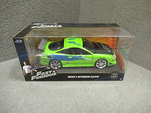 Jada New 1:24 W/B Fast & Furious - Green Brian's Mitsubishi Eclipse Diecast Model Car by Toys by Jada New 1:24 W/B Fast & Furious - Green Brian's Mitsubishi Eclipse Diecast Model Car by Toys by von Jada
