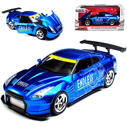 Nisan Skyline GT-R R35 Ben Sopra Coupe Blau Ab 2008 1/24 Jada Modell Auto von Jada Toys