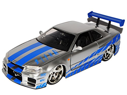 Nissan Skyline GT-R R34 Silber Brian´s Paul Walker The Fast and The Furious 1/24 Jada Modell Auto Nissan Skyline GT-R R34 Silber Brian´s Paul Walker The Fast and The Furious 1/24 Jada Modell Auto von Jada Toys