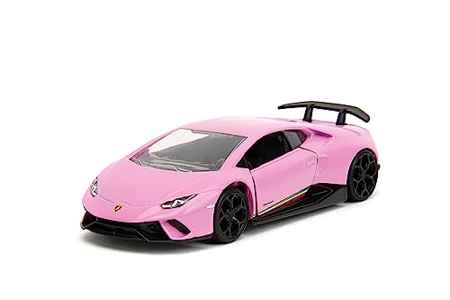 Pink Slips 1:32 W1 Lamborghini Huracán Performante Druckguss-Auto, Spielzeug für Kinder und Erwachsene (glänzendes Rosa) von Jada Toys