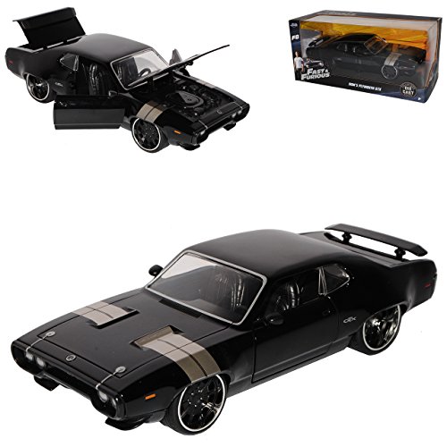 Plymouth GTX Fast 8 Dom Dominik Toretto The Fast and The Furious 1/24 Jada Modell Auto mit individiuellem Wunschkennzeichen von Jada Toys
