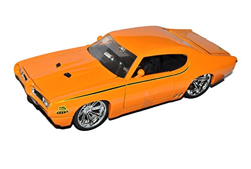 Pontiac GTO Judge Orange 1969 Tuning 1/24 Jada Modell Auto mit individiuellem Wunschkennzeichen von Jada Toys