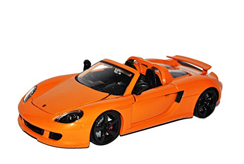 Porsche Carrera GT Cabrio Orange mit schwarzen Felgen 2003-2006 1/24 Jada Modell Auto von Jada Toys