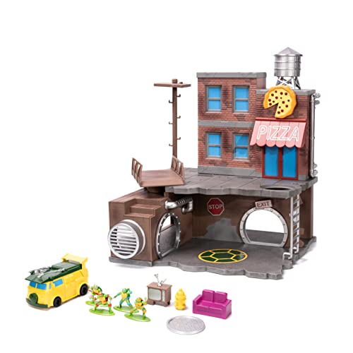 Teenage Mutant Ninja Turtles Turtle Lair Nano-Szene mit 4,2 cm großen Druckguss-Sammelfiguren, Spielzeug für Kinder und Erwachsene Teenage Mutant Ninja Turtles Turtle Lair Nano-Szene mit 4,2 cm großen Druckguss-Sammelfiguren, Spielzeug für Kinder und Erwachsene von Jada Toys