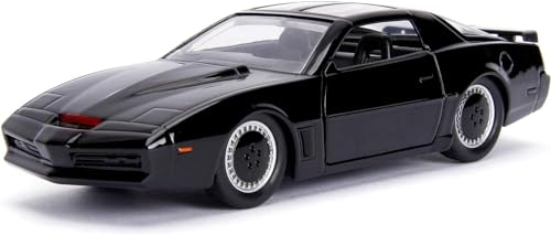 Jada Toys 253252000 Knight Rider K.I.T.T. - 1982 Pontiac Trans AM Modellauto, 1:32, Detail-Innenraum, Türen zum Öffnen, schwarz von Jada Toys