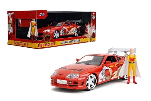 Jada One Punch Man mit 1995 Toyota Supra Die-Cast Car - Maßstab 1:24 Anime inspiriertes Fahrzeug, sehr detailliertes Modell mit Saitama Figur, ab 8 Jahren Jada One Punch Man mit 1995 Toyota Supra Die-Cast Car - Maßstab 1:24 Anime inspiriertes Fahrzeug, sehr detailliertes Modell mit Saitama Figur, ab 8 Jahren von Jada