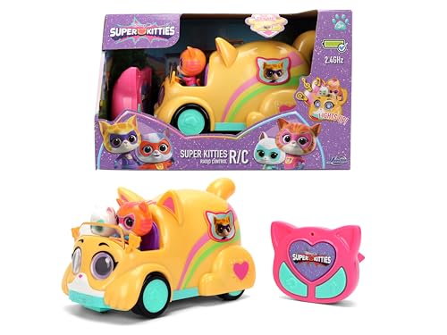 Jada SuperKitties Funkgesteuertes Auto, 17 cm, mit Licht und Sound, 2 integrierte Figuren, 2,4 GHz, einfache Bedienung, offizielles Lizenzprodukt, ab 6 Jahren (9336268314R00) von Jada