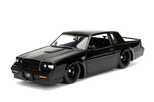 Jada Toys 99539 Fast & Furious Dom's 1987 Buick Grand National, Auto, Tuning-Modell im Maßstab 1:24, zu öffnende Türen, Motorhaube und Kofferraum, Freilauf, schwarz von Jada Toys