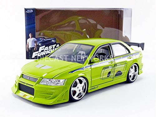 Jada Toys – Miniatur Auto Mitsubishi Lancer Evo VII Brian Fast and Furious Maßstab 1/24, 99788 G, grün Jada Toys – Miniatur Auto Mitsubishi Lancer Evo VII Brian Fast and Furious Maßstab 1/24, 99788 G, grün von Jada