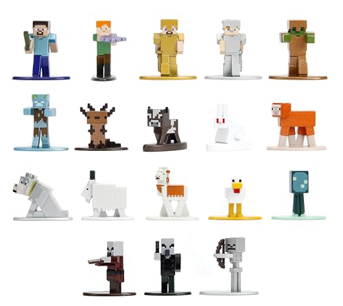 Minecraft Caves & Cliffs W10 4,2 cm Die-Cast Sammelfiguren, Spielzeug für Kinder und Erwachsene, 18 Stück Minecraft Caves & Cliffs W10 4,2 cm Die-Cast Sammelfiguren, Spielzeug für Kinder und Erwachsene, 18 Stück von Jada