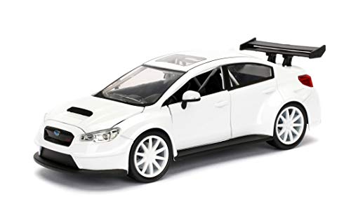 Jada Toys Fast & Furious 8 Little Nobody's Subaru WRX, Auto, Tuning-Modell im Maßstab 1:24, mit Spoiler, zu öffnende Türen, Motorhaube und Kofferraum, Freilauf, weiß von Jada