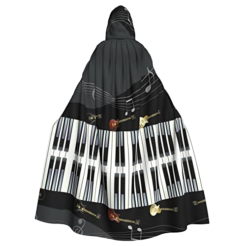 Gitarre Klavier Muster Halloween Kapuze Umhang Karneval Halloween Cosplay Kostüm Für Erwachsene von Jadery
