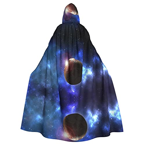 Jadery Planeten im Weltraum Hintergrund Halloween Kapuzenumhang Karneval Halloween Cosplay Kostüm Für Erwachsene von Jadery