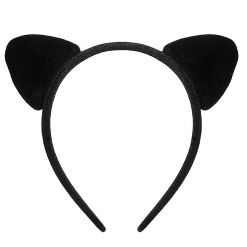 Jadive Plüsch-Katzenohren-Haarband, realistisches Tier-Katzenohren-Haarband, Halloween, lustige Kopfbedeckung, Foto-Requisiten für Halloween, Weihnachten, Make-up, Cosplay, Motto-Party, Kopfschmuck von Jadive