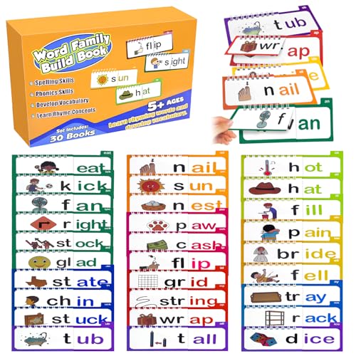 30 Read and Rhyme Flip-Book, Englisch Lernkarten, Sichtwörter Flash Cards, Bildungs Vokabular Lernkarten für Kinder, Ab 2-6 Jahre Sprachförderung für Kinder Für Jungen Mädchen Lernspielzeug Reim 30 Read and Rhyme Flip-Book, Englisch Lernkarten, Sichtwörter Flash Cards, Bildungs Vokabular Lernkarten für Kinder, Ab 2-6 Jahre Sprachförderung für Kinder Für Jungen Mädchen Lernspielzeug Reim von Jadyon