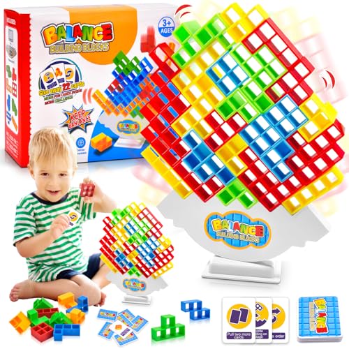 48 Pcs Tetra Tower Spiel Erwachsene, Tetris Balance Spielzeug Tower Game, Tetris Tower Spiel für Kinder und Erwachsene, Stapelblöcke Balancing Spiel für Jungen und Mädchen. von Jadyon