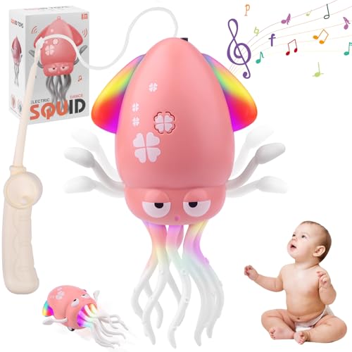 Electric Dancing Octopus Toy, Dancing Octopus, Tanzender Oktopus, Krabbelspielzeug Baby mit LED-Lichtern und Musik, Tummy time Toys, Magische Sensorik Tanzende Krake Spielzeug Krake für Baby(Grün) von Jadyon