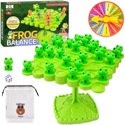 Frosch Balance Spiel, Frosch Balance Spielzeug Set für Kinder, Mathe Waage Montessori Spielzeug, Zwei Spieler Frosch Balance Brettspiel, Effectively Enhance Children's Thinking. von Jadyon