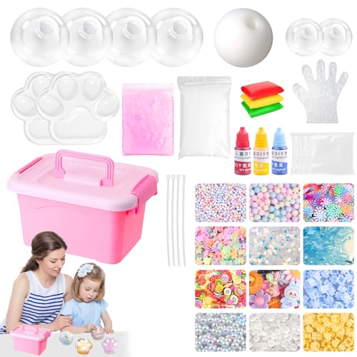 Milky Blank Skins Leere Stressball DIY Kit, Squishy Selber Machen Set, Squishy Set, Vakuum Squeeze Stress Ball DIY Kits Mit Leerer Haut Base, Geeignet FüR Handarbeitsliebhaber Und Als Geschenk von Jadyon
