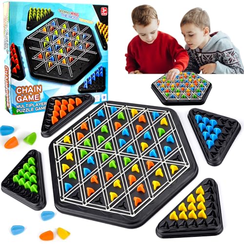 Triggle Spiel, Triggle Spiel mit Gummibänder, Triggle-Gummiband-Spiel, Ketten Dreieck Spiel, Brettspiele Dreieck Interaktives Steckspiel, Strategiespiel für Familientreffen von Kindern und Erwachsenen Triggle Spiel, Triggle Spiel mit Gummibänder, Triggle-Gummiband-Spiel, Ketten Dreieck Spiel, Brettspiele Dreieck Interaktives Steckspiel, Strategiespiel für Familientreffen von Kindern und Erwachsenen von Jadyon